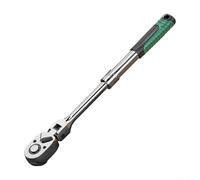 Chiave a cricchetto regolabile in acciaio al cromo vanadio, testa flessibile a 180°, con un pulsante, per spazi ristretti, riparazione automobilistica, attrezzi da officina (1/4)