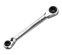 Chiave a cricchetto resistente 4 in 1 con bussole multifunzione, funzionamento fluido a 72 denti, impugnatura ergonomica compatta, acciaio al cromo vanadio 40CR (A)