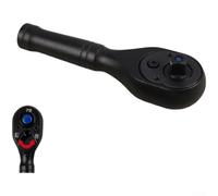 Chiave a cricchetto reversibile di precisione a 72 denti, compatibile con prese da 1/4 di pollice per attività di montaggio dettagliate (nero)