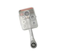 Chiave a cricchetto reversibile multiuso con design a 2 teste e stabile in lega di acciaio inossidabile strumento di precisione per motore di ricerca chiave in metallo