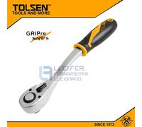 CHIAVE A CRICCHETTO REVERSIBILE PER BUSSOLE 1/2" MANICO ERGONOMICO TOLSEN 16120