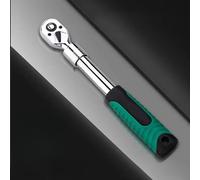 Chiave a cricchetto telescopica a 72 denti con manico regolabile a sgancio rapido per 6,3 mm, 10 mm, 12,5 mm, argento/verde, 10 mm