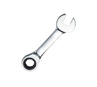 Chiave a cricchetto tozza da 6 mm, chiave combinata a cricchetto, chiave a cricchetto corta a testa fissa ad alto tenore di carbonio, chiave a estremità aperta, utensili metrici per la casa, 1 pezzo