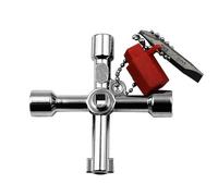 Chiave a croce universale da 1 pezzo, pratica chiave a croce triangolare, chiave multifunzione in metallo, utilizzata per contatore dell'acqua, contatore elettrico, contatore del gas