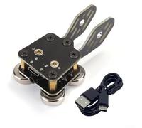 Chiave a doppia pagaia CW automatica per allenatore di codici con interfaccia USB, chiave elettronica PCB per pratica a onde corte e prosciutto, nero (A)