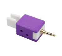Chiave a doppia pagaia CW regolabile forza delle dita codice Morse portatile multiuso robusto mini compatibile con firmware chiave CEC - viola