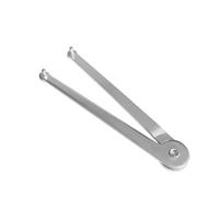 Chiave a doppio perno in acciaio rinforzato, design con gancio per la rimozione di dadi flangiati, meccanici, appassionati di artigianato, strumento essenziale per la rimozione dei dadi