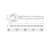 CHIAVE A FORCHETTA BGS Chiave a forchetta monobocca 15 mm