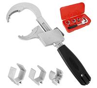 Chiave a forchetta doppia regolabile 4 in 1, universale, con 3 scomparti per carte di credito, apertura 80 mm, strumento di riparazione per casa, bagno