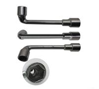 Chiave a gomito a forma di L con corpo in acciaio cromato e presa esagonale a doppia testa, con design perforato piegato per una maggiore funzionalità nelle riparazioni (8 mm)