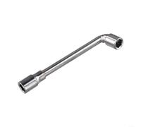 Chiave a gomito a forma di L con corpo in acciaio cromato e presa esagonale a doppia testa, con design perforato piegato per una maggiore funzionalità nelle riparazioni (9 mm)