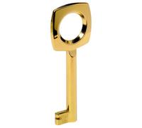 Chiave a mappa sagomata Hettich L 65 x Ø 4 mm ottonata Ottone