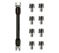 Chiave a raggi per moto, set di chiavi dinamometriche CNC, 5,0-6,8, lunghezza di ricambio 93 mm, set di chiavi per raggi, per la maggior parte delle moto (nero)