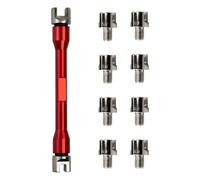 Chiave a raggi per moto, set di chiavi dinamometriche CNC, 5,0-6,8, lunghezza di ricambio 93 mm, set di chiavi per raggi, per la maggior parte delle moto (rosso)