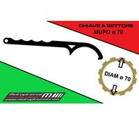 CHIAVE A SETTORE Ø70 X GHIERA REGOLAZIONE PRECARICO MOLLA MONO MUPO