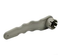 Chiave a spirale a doppio dente per valvole dell'aria per gommoni per kayak e gommoni, con impugnatura ergonomica e guida operativa chiara (grigio a otto denti)