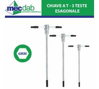 Chiave a T 3 Teste Maschio Esagonali Con Asta Scorrevole Brugola Varie Misure