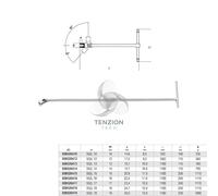 Chiave lunga a T con bussola esagonale snodata Beta 952L da 10 a 19 mm cromata
