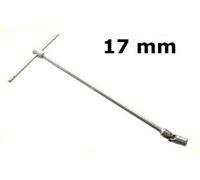 TANIASHOP Chiave a T con Manico Scorrevole Chiave a Bussola a Snodo Snodabile Esagonale Lunga per Officina Meccanica e fai da te (17mm)