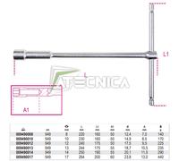 Chiave a T profonda con bussola esagonale Beta 949 da 8 a 17 mm cromata