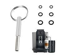 Chiave a testa ovale con anello chiave, strumento di riparazione per macchine da caffè ovale,Macchina da caffè portatile in acciaio inox, strumenti di riparazione per Jura/Krups/AEG completamente