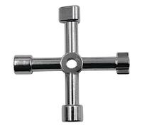 Chiave a triangolo a 4 vie multifunzione a triangolo quadrato a croce per rubinetto armadio elettrico chiave a forma di croce porta ascensore contatore acqua Cabinet