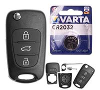 Chiave auto telecomando telecomando sostituzione alloggiamento con 3 tasti + vuoto + batteria compatibile con Hyundai i20 PB i30 FD Elantra ix20 JC ix35 Veloster