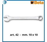 Beta Tools Chiavi combinate 42 mm Set 10 pezzi cromate a forchetta e poligonale piegate
