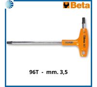 Chiave chiavi esagonale mascio a t brugola con impugnatura beta 96/T mm 3,5