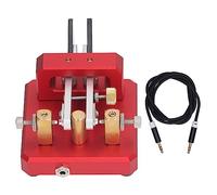 Chiave codice Morse Doppia paletta CW automatica per telegramma a onde corte Tapper professionale in acciaio inossidabile Ottone Lega di alluminio Fibra di carbonio per (Rossa)