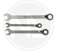 CHIAVE COMBINATA A CRICCHETTO 9MM acciaio cromo-vanadio MAURER PLUS 95244