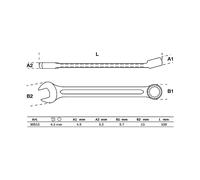CHIAVE COMBINATA BGS SW 4,5 mm - Argento, 100 mm, 20 g