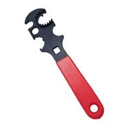 Chiave combinata con manicotto in gomma rossa, strumento di rimozione, custodia for cintura ad alta durezza for esterni, chiave multifunzione