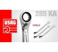 CHIAVE COMBINATA FISSA E STELLA A CRICCHETTO PROFESSIONALE FISSE USAG 285 KA