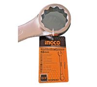 Chiave Combinata Fissa e Stella da 48 mm Cr-V INGCO - Cromato e finitura opaca