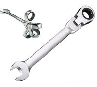 CHIAVE COMBINATA SNODABILE A CRICCHETTO VARIE MISURE ACCIAIO CROMO VANADIO CRV