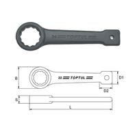 Chiave combinata TOPTUL 28 mm, Lunghezza: 180mm