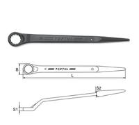 Chiave combinata TOPTUL 36 mm, Lunghezza: 465mm 45 Grad
