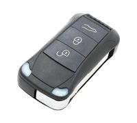 Chiave Compatibile Con Porsche Per Cayenne 2004 2005 2006 2007 2008 2009 2010 2011 1 pz Flip Custodia per chiave a distanza per auto Custodia Cover per chiave per auto(3button)