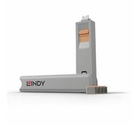 LINDY 40428 - Serratura porta USB-C (1 chiave, 4 serrature), arancione
