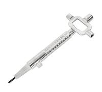 Chiave da Costruzione Universale, Chiave Universale in Lega di Zinco, 6 in 1 Chiave Master da 3 mm con Esagono Incassato con Scala, Architetto in Metallo Chiave, Installazione per Finestre e Porte