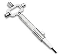 Chiave da Costruzione Universale In Lega Di Zinco, Chiave da Architetto con Calibro Cilindrico Scala di Misurazione Chiavi Multifunzione per Porte Chiavi Installazione Finestre Argento