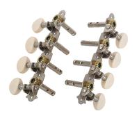 Chiave di accordatura perni sintonizzatore argento macchina con manopole perle bianche 4L + 4R per mandolino Piroli Per Accordatura Per Chitarra