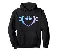 Chiave di Basso Cuore Bassista DnB Music Felpa con Cappuccio