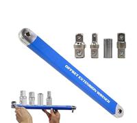 Chiave di estensione offset, estensore per chiave da 38,1 cm, set di chiavi di estensione multifunzione a portata stretta con adattatori da 1/2", 1/4" e 3/8"
