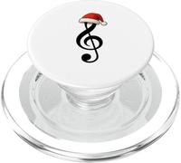Chiave di violino con cappello di Babbo Natale, divertente amante del design natalizio PopSockets PopGrip per MagSafe
