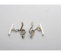 Chiave di Violino : Gemelli in Argento 925 - Musica - Chiave di Sol - Musicista