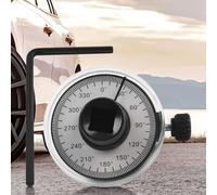 Chiave dinamometrica con quadrante da 1/2 pollici, per strumenti automobilistici, manico zigrinato a forma di L, guscio trasparente per leggibilità ad angolo di 360°, design leggero e portatile (nero)