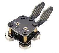 Chiave elettrica CW per codice Morse artigianale, doppia pagaia USB collegata al computer, costruzione in metallo con simulazione automatica della velocità, chiave di pratica nera portatile per
