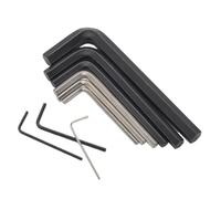 Chiave esagonale 0,7/0,9/1,27/1,5/2/2,5/3/4/5/6/8/10/12-17 mm argento/nero Mini set di chiavi a brugola esagonali a forma di L Chiave a impugnatura a L for bicicletta(Noir,M1.5-20pcs)